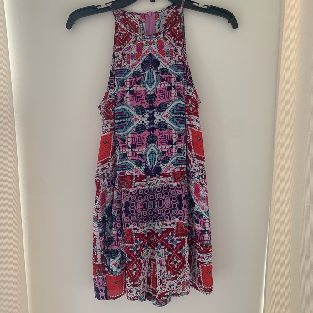 Abbeline High Neck Romper With Pockets